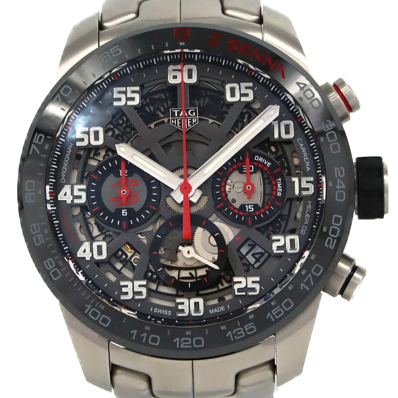 タグ･ホイヤー カレラ･キャリバーホイヤー02クロノアイルトン･セナ" LIMITED" CBG2013.BA0657 SS 自動巻