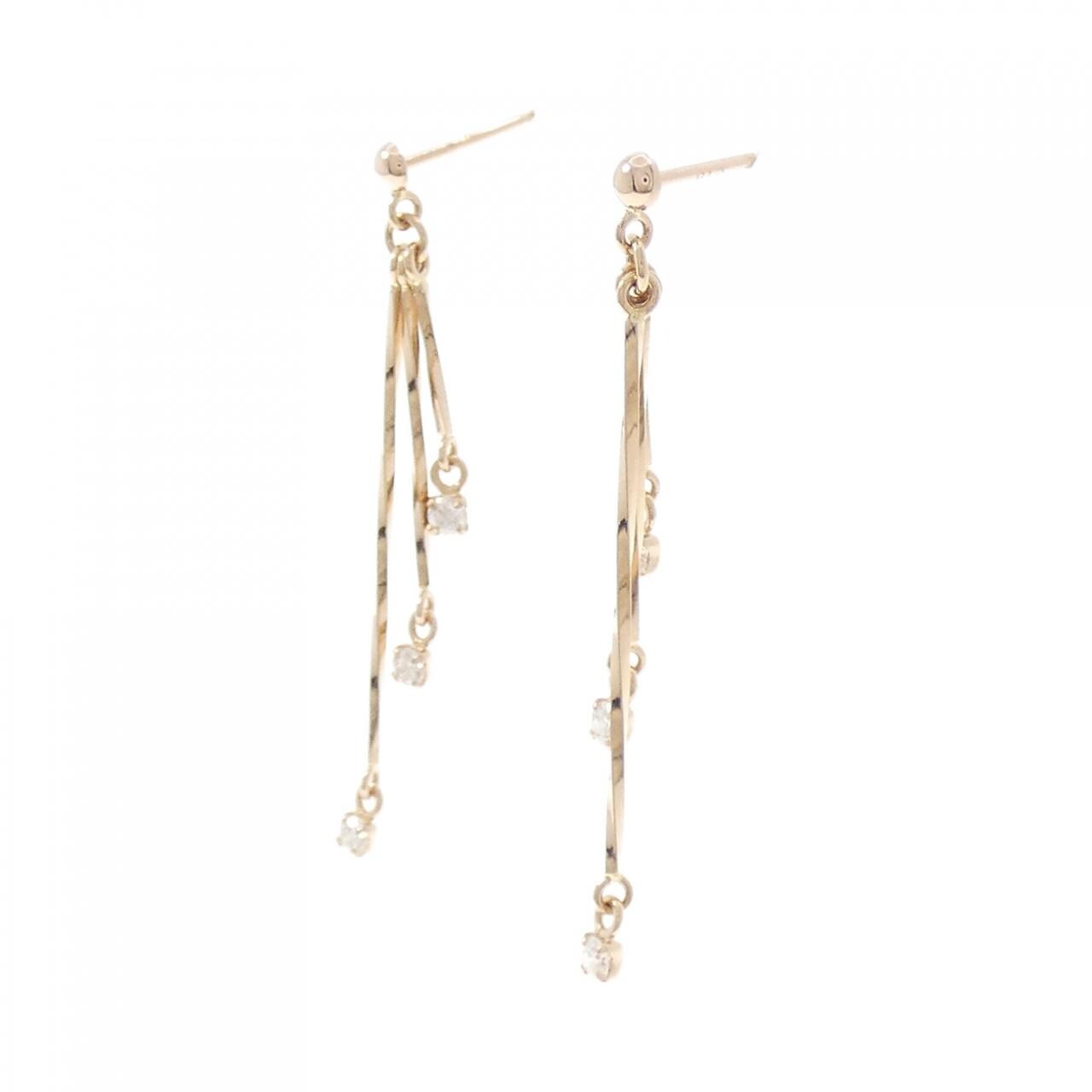 K18PG ダイヤモンド ピアス 0.20CT