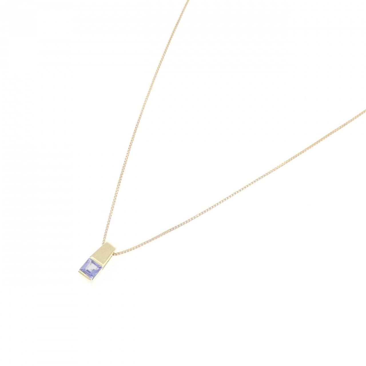 K18YG タンザナイト ネックレス 0.14CT