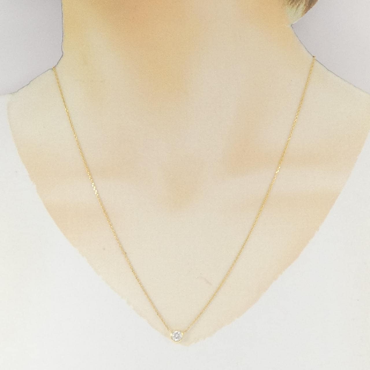 K18YG ダイヤモンド ネックレス 0.41CT D VS1 3EXT