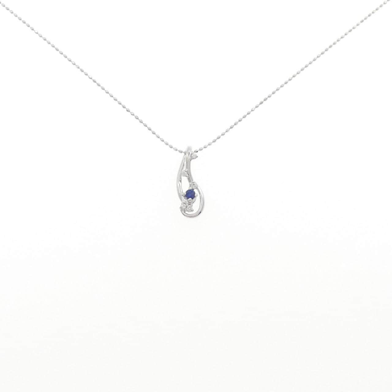 K18WG sapphire necklace