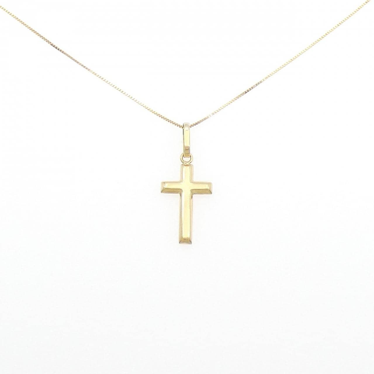 K18YG クロス ネックレス