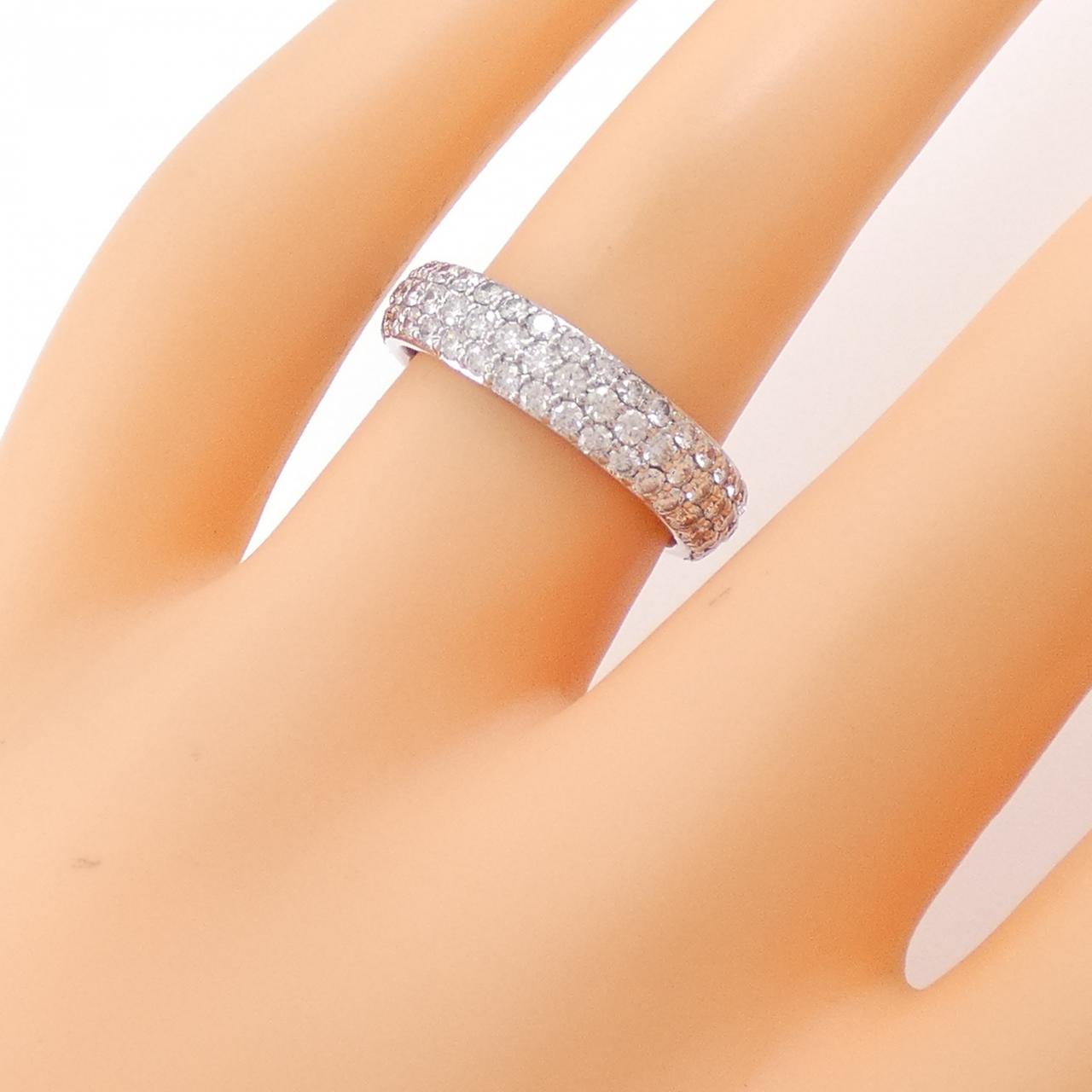 K18WG パヴェ ダイヤモンド リング 1.00CT