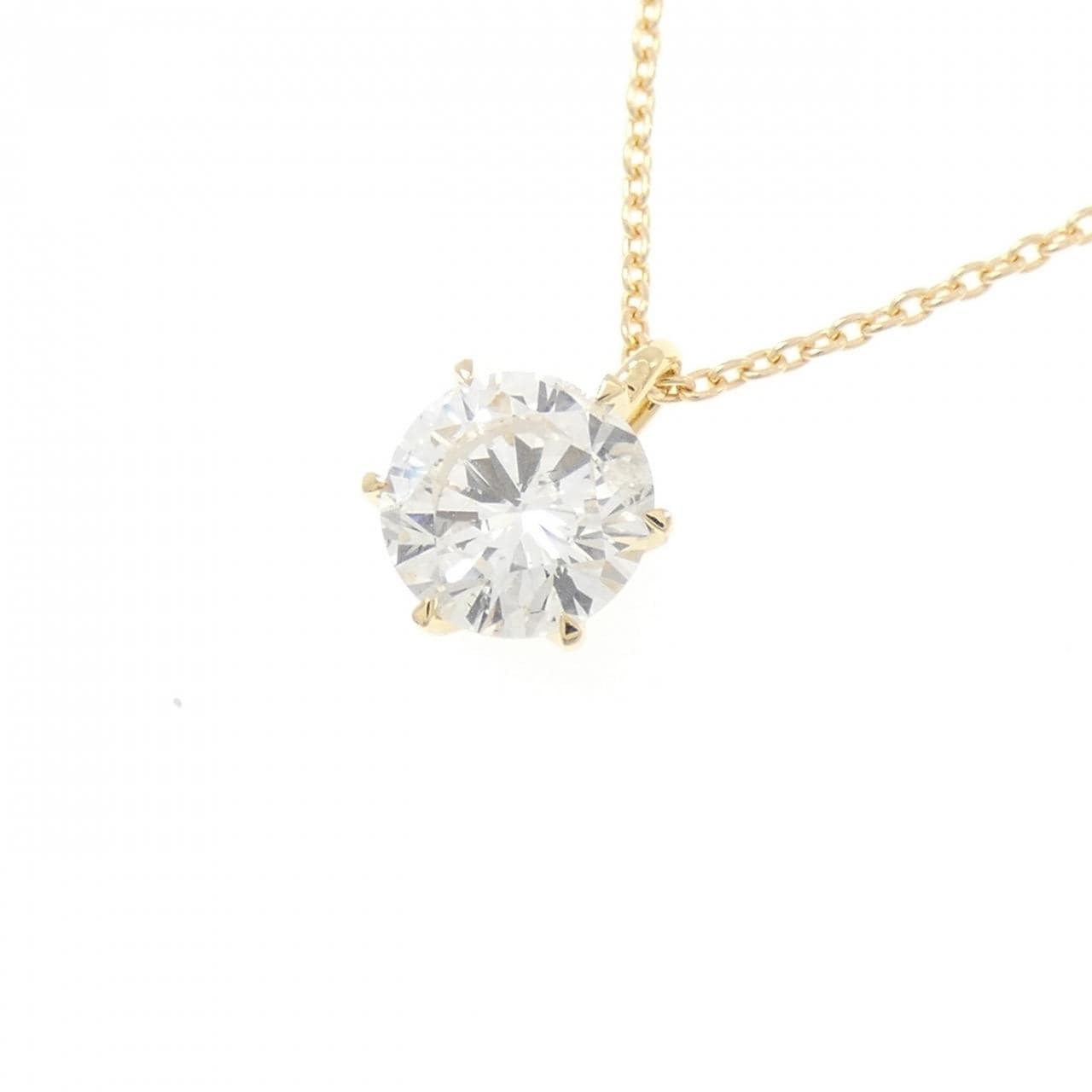 【リメイク】K18YG ダイヤモンド ネックレス 1.018CT H I1 Good