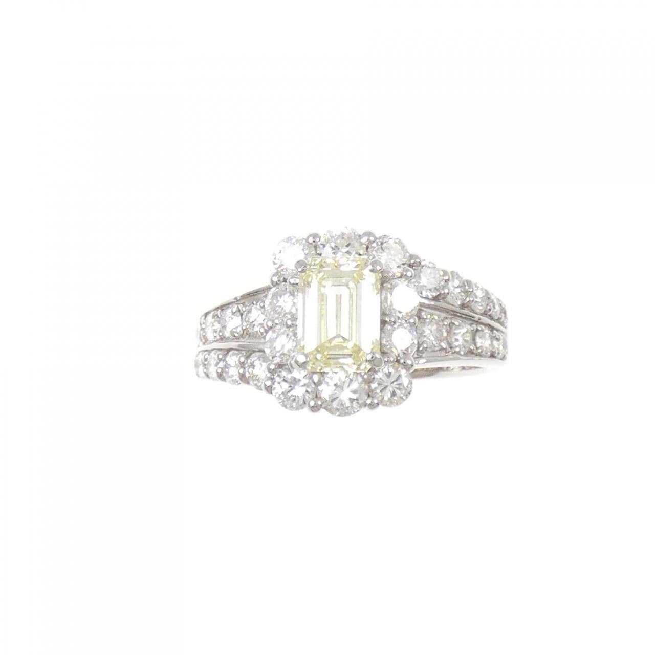 PT900 ダイヤモンド リング 1.103CT FLY SI1 エメラルドカット