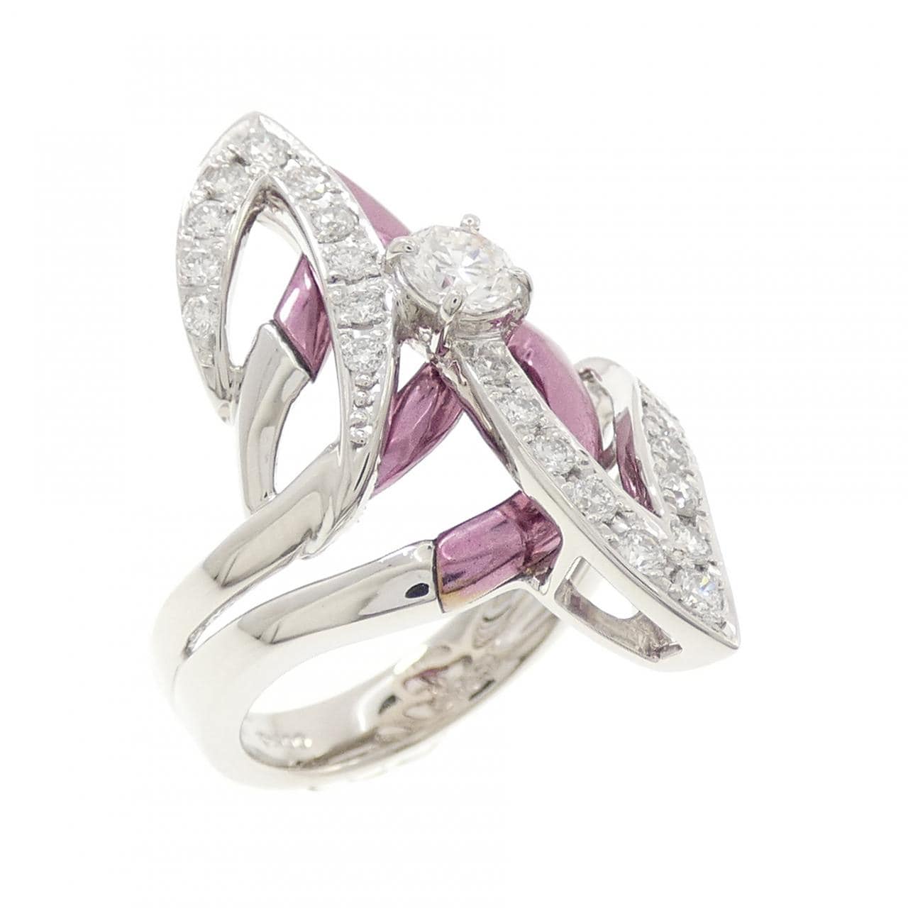PT900/K18PG ダイヤモンド リング 0.305CT