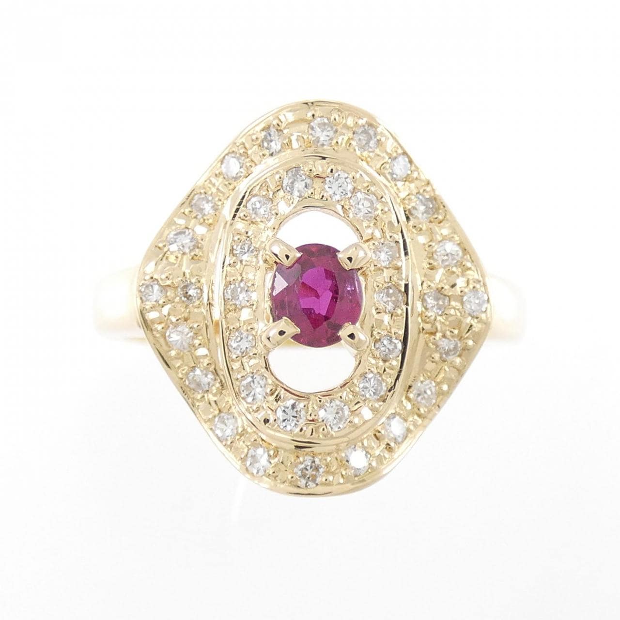 K18YG ruby ring 0.22CT