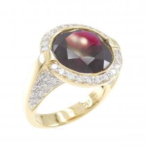K18YG ガーネット リング 7.58CT