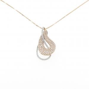 K18WG/K18PG ダイヤモンド ネックレス 0.77CT