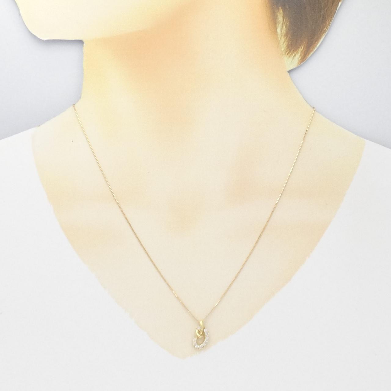 K18YG ダイヤモンド ネックレス 0.20CT