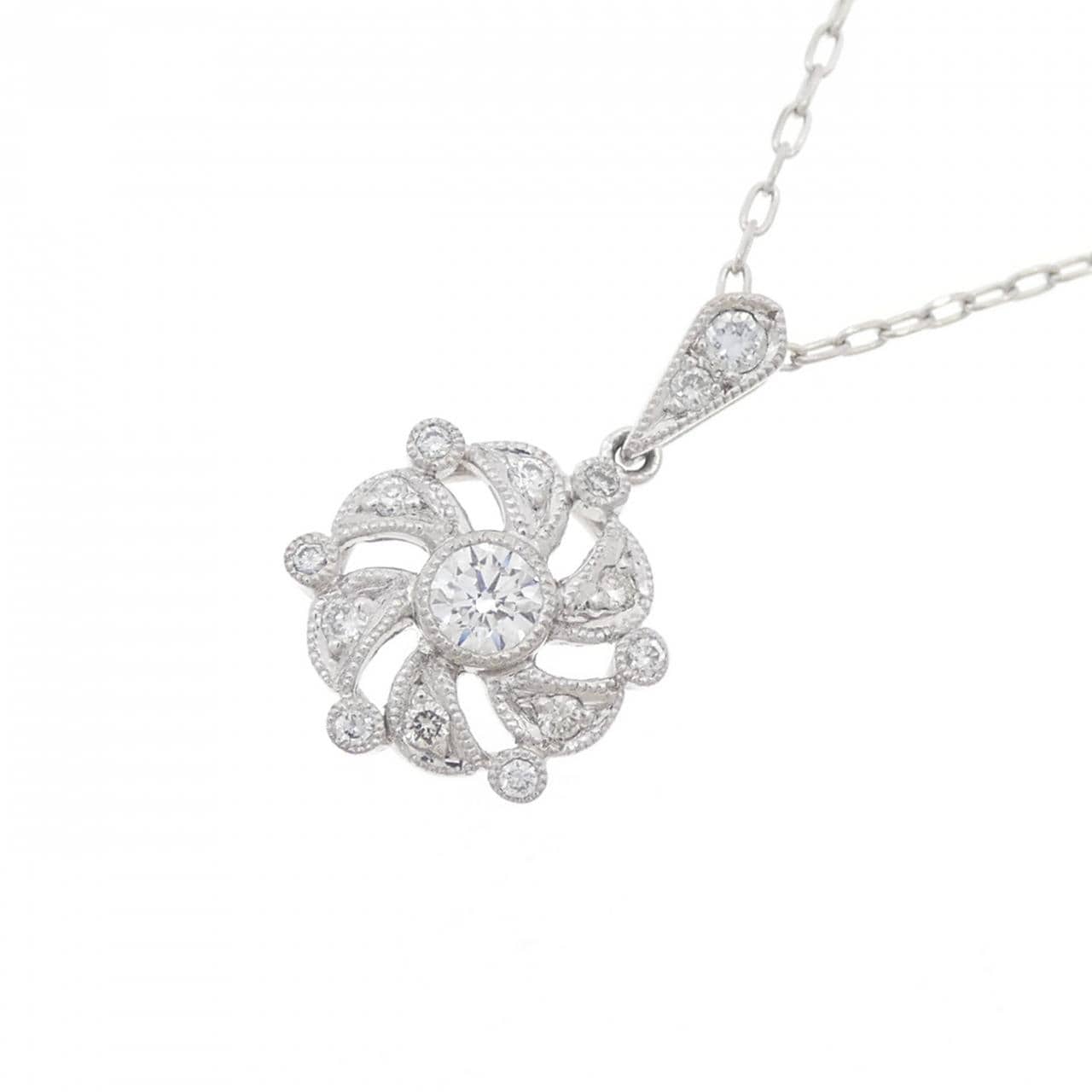 PT950/PT850 Diamond Necklace 0.23CT