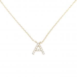 K18PG イニシャルA ダイヤモンド ネックレス 0.06CT
