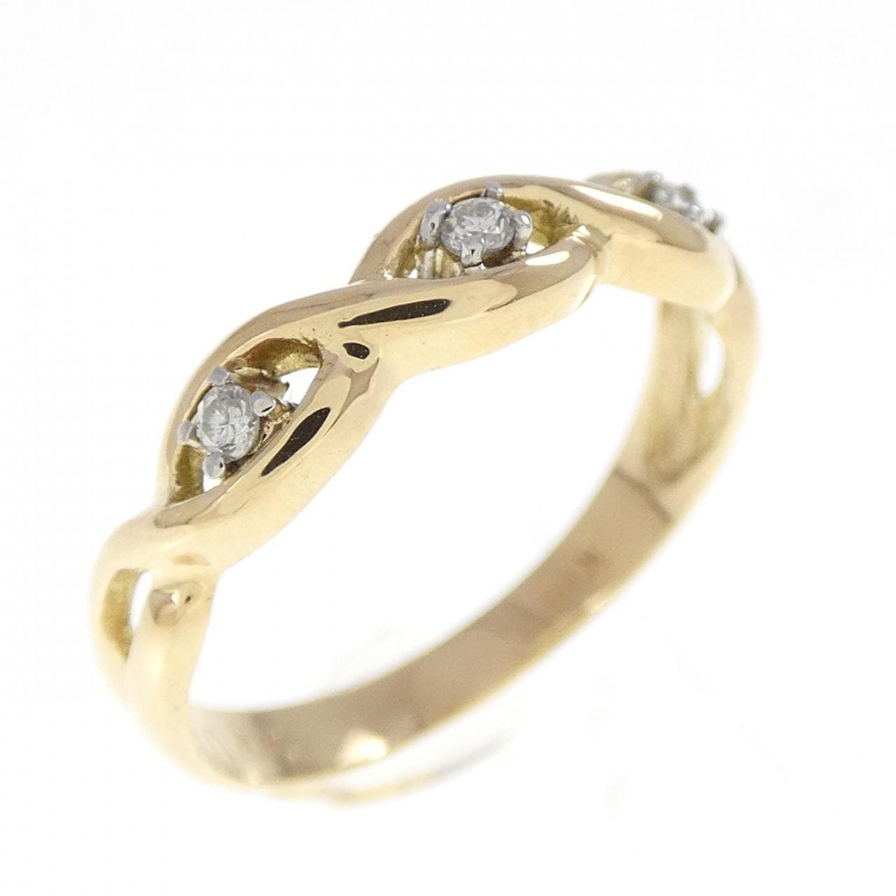 K18YG/K18WG ダイヤモンド リング 0.045CT