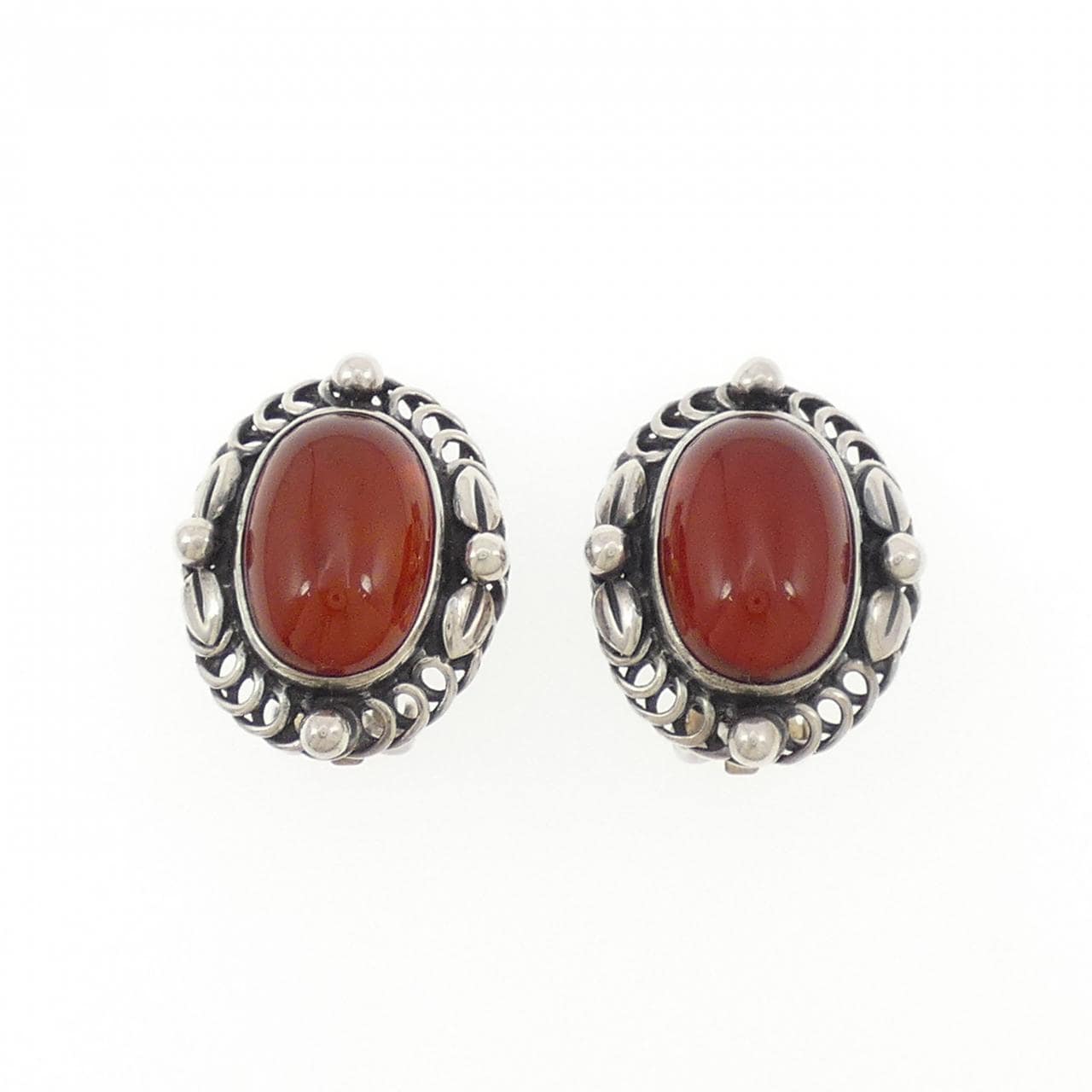 ジョージ ジェンセン 琥珀 イヤリング