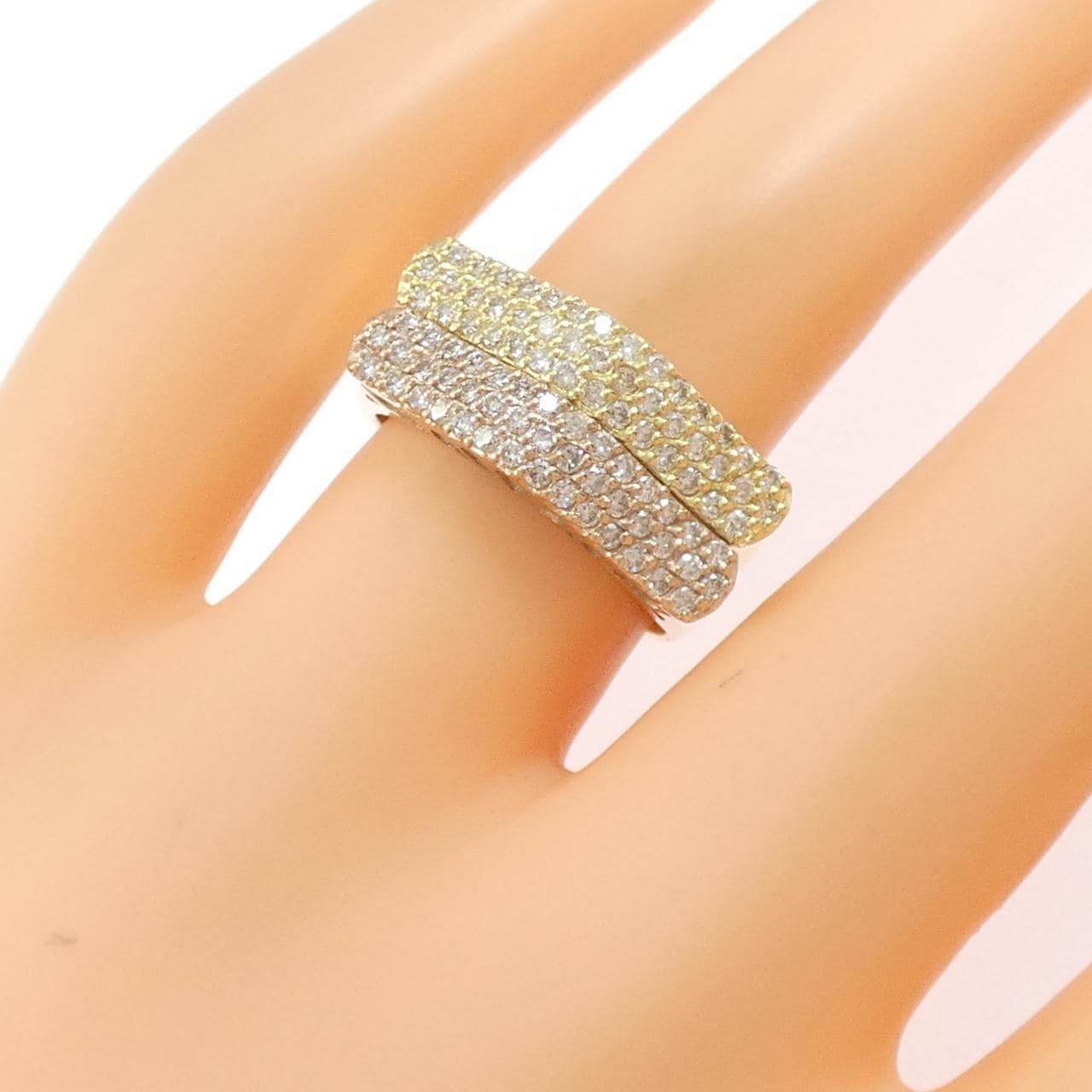 K18YG/K18PG ダイヤモンド リング 0.69CT