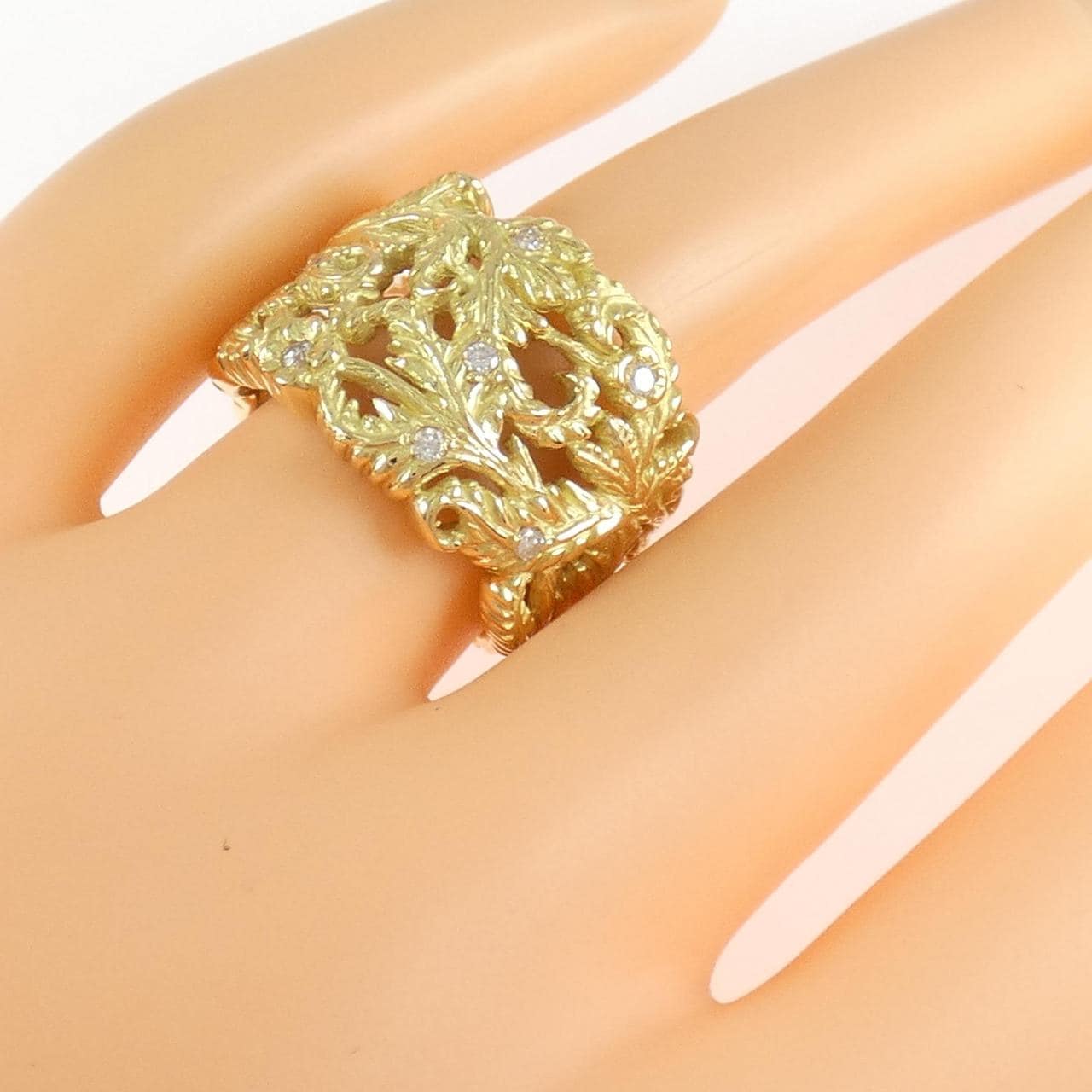 K18YG ダイヤモンド リング 0.13CT