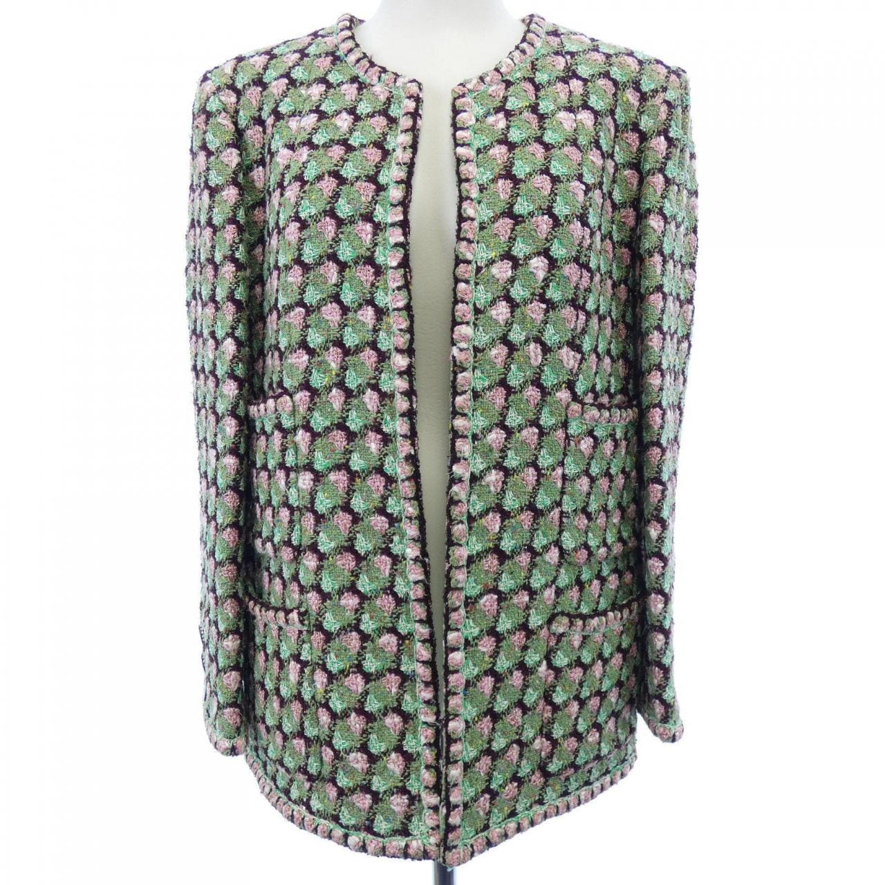 【ヴィンテージ】シャネル CHANEL P19117V11039 02P ノーカラージャケット