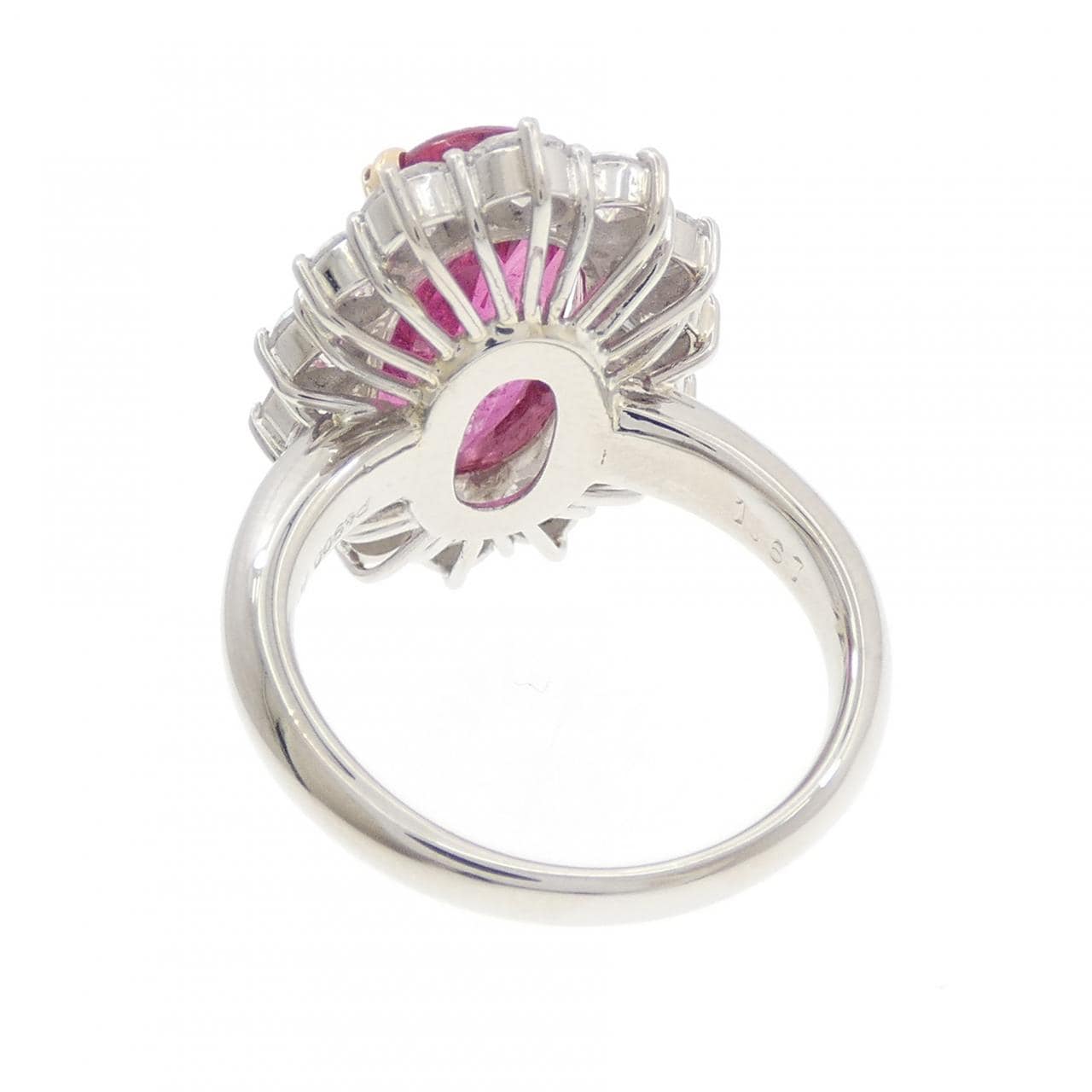 K18YG/PT900 トルマリン リング 4.80CT