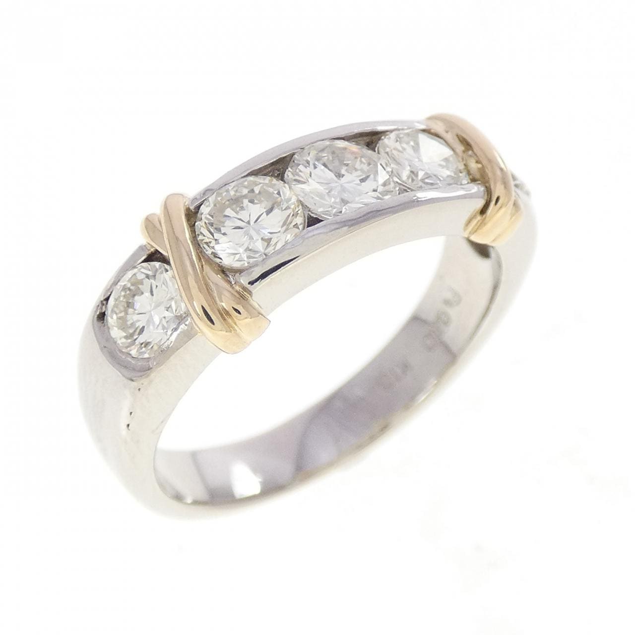 K18YG/PT900 ダイヤモンド リング 1.00CT
