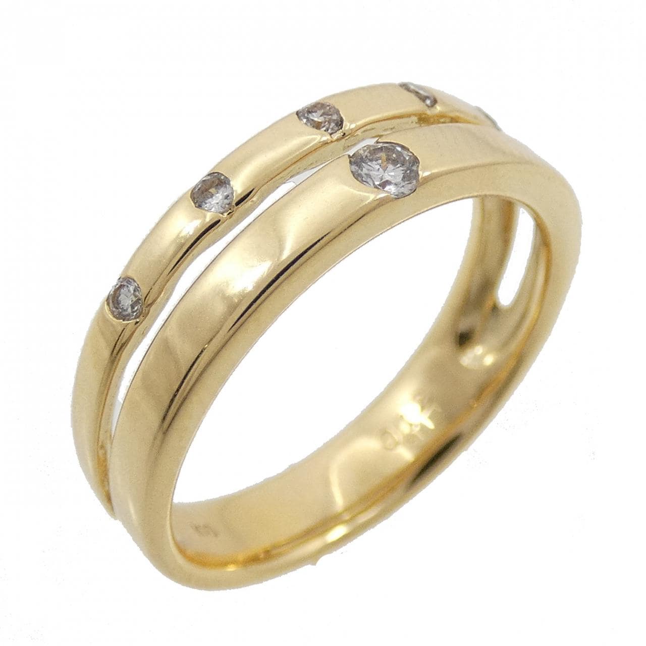 K18YG ダイヤモンド リング 0.12CT