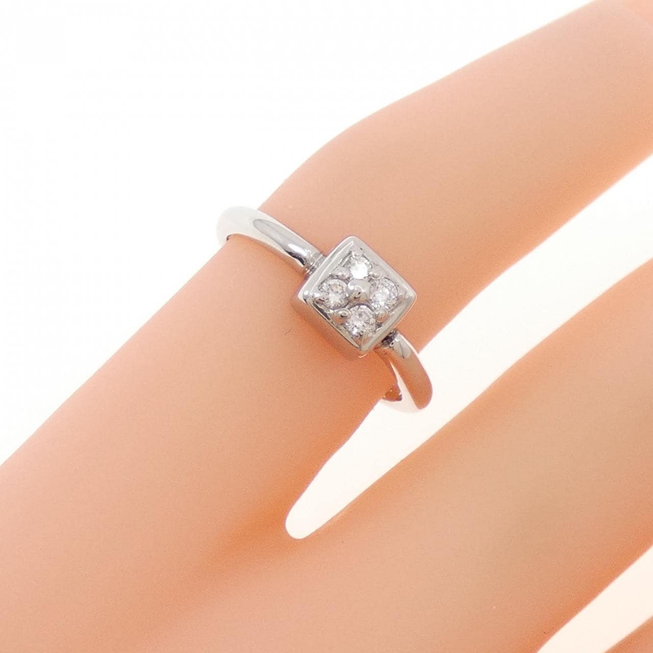 PT900 ダイヤモンド ピンキー リング 0.07CT