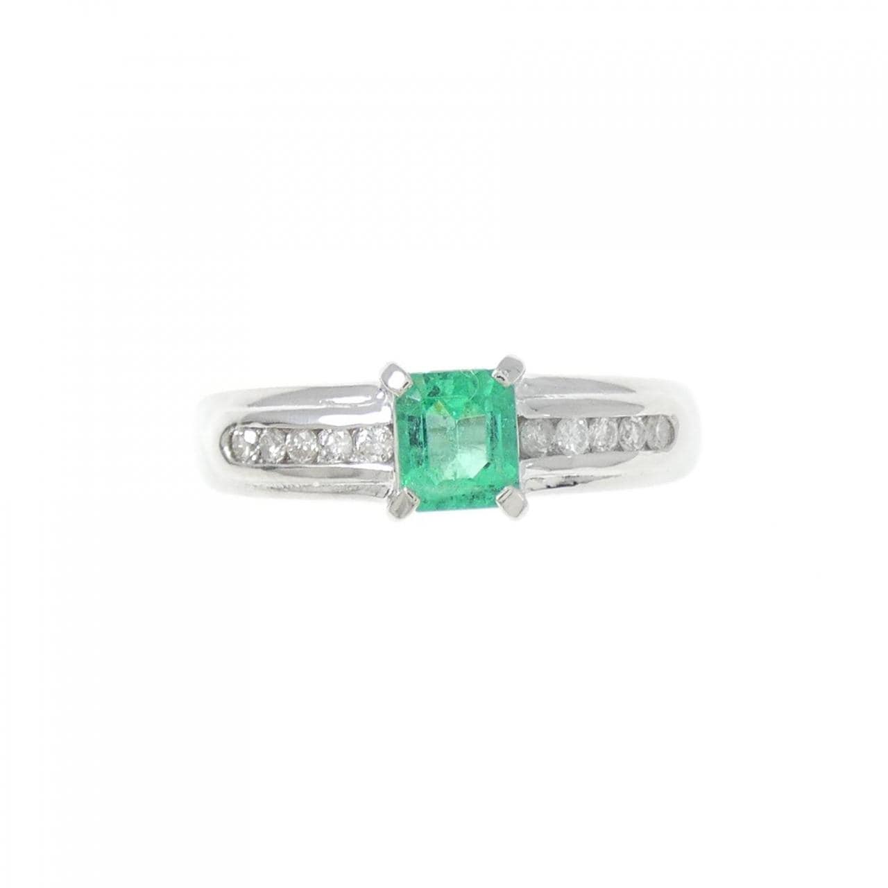 PT900 エメラルド リング 0.34CT