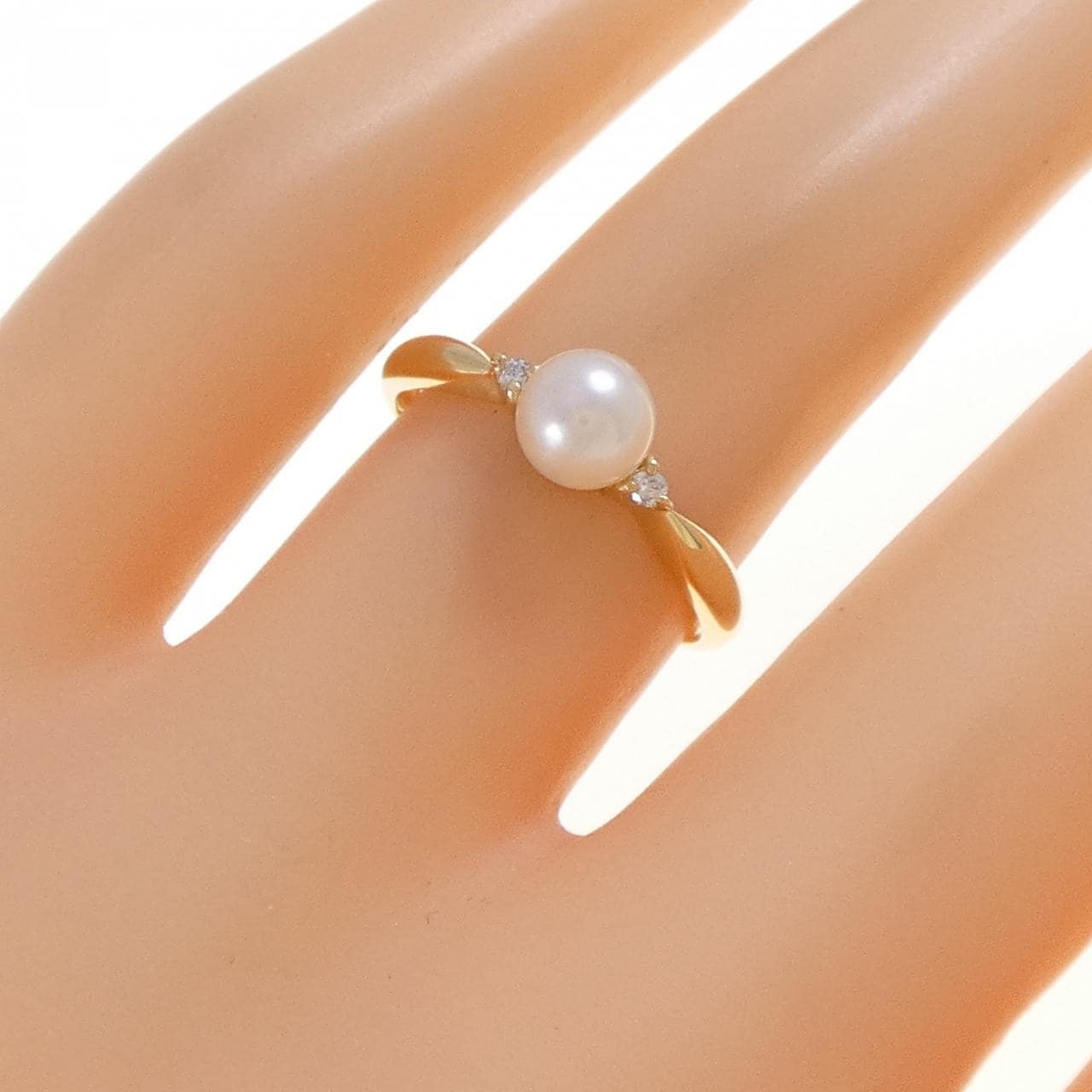 K18YG アコヤパール リング 5.4mm