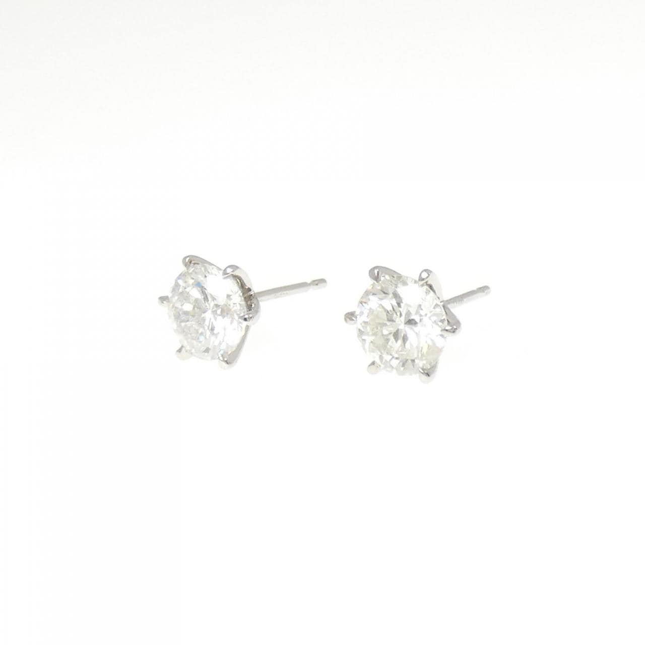 【リメイク】PT900/ST ダイヤモンド ピアス 1.035CT 1.064CT H-I I1 VG-GOOD