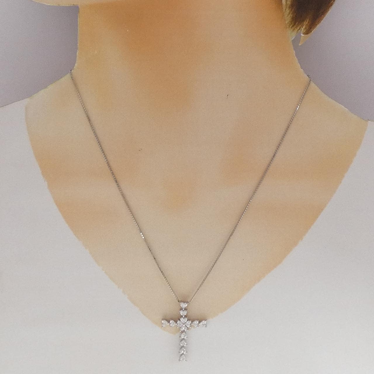 【新品】PT900/PT850 ダイヤモンド ネックレス 1.501CT E VVS2-SI1 ハートシェイプ