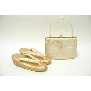 【新品】草履バッグセット　白梅　Ｌサイズ