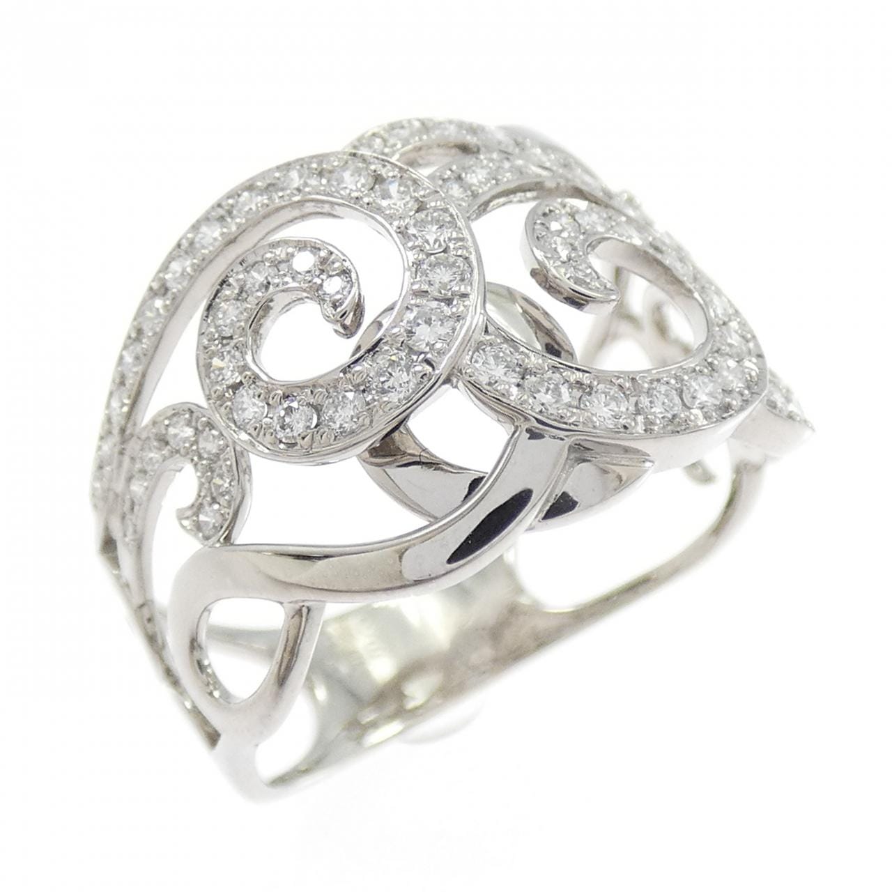 K18WG ダイヤモンド リング 0.38CT