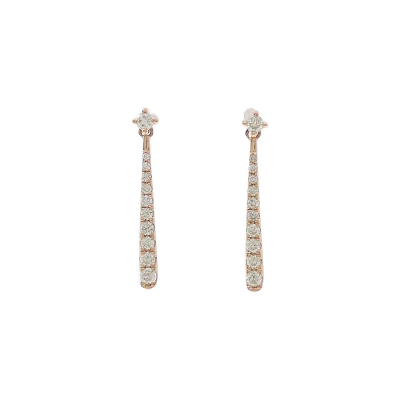 K18PG ダイヤモンド ピアス 0.50CT