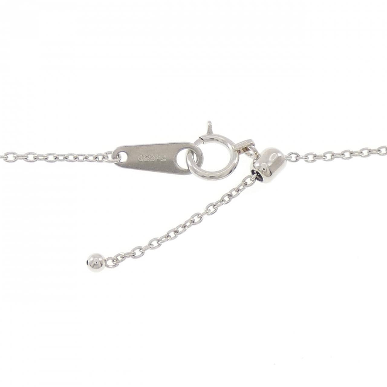 PT950/PT850 フラワー ダイヤモンド ネックレス 0.20CT