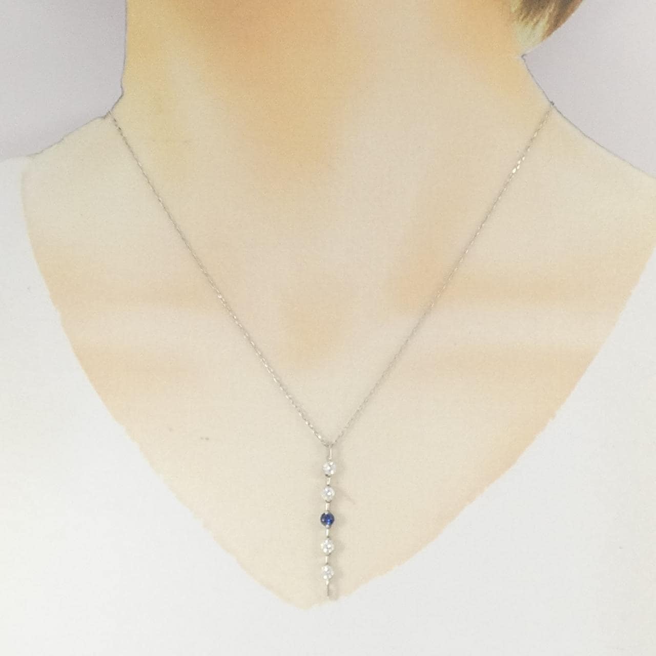 PT900/PT850 サファイヤ ネックレス 0.199CT