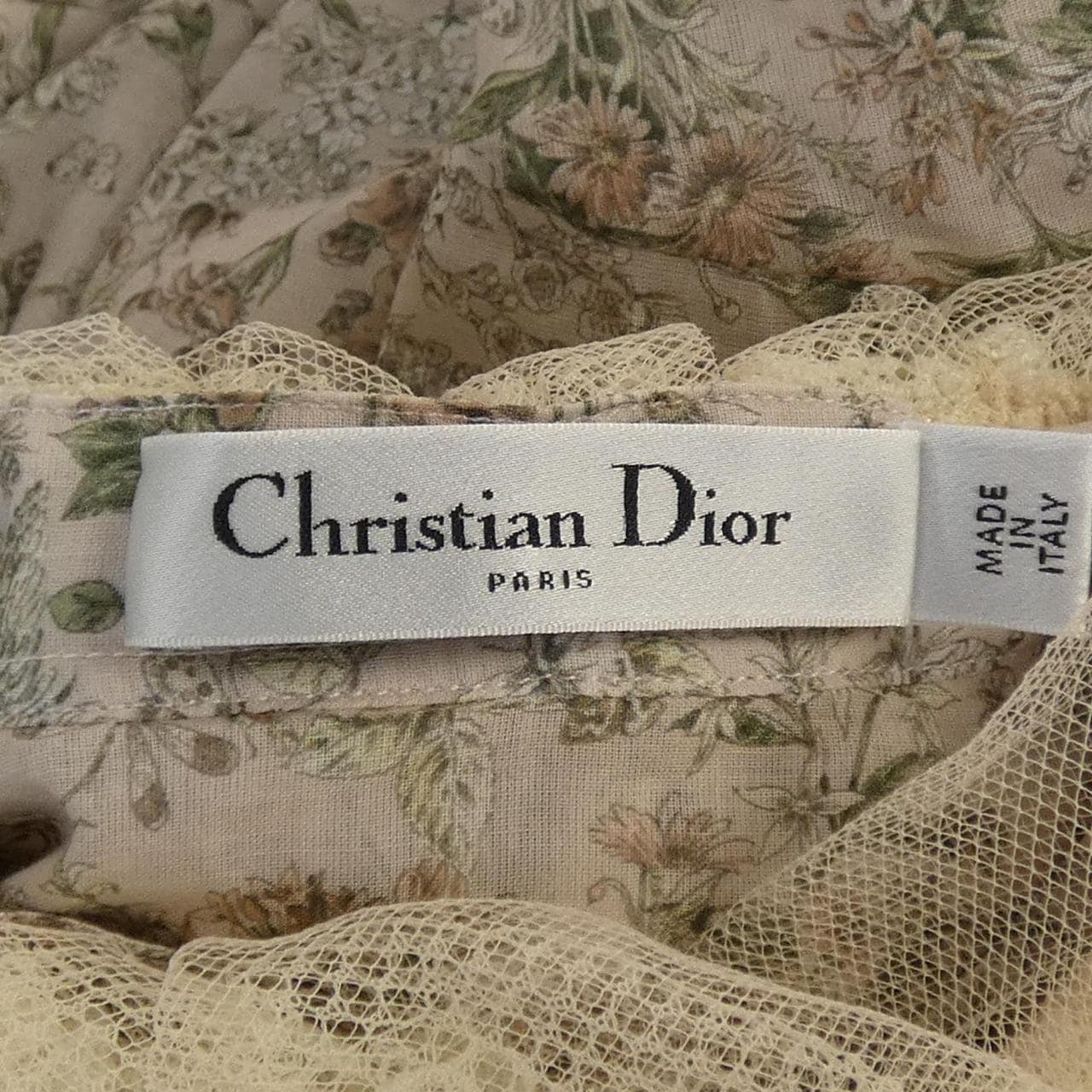 クリスチャンディオール CHRISTIAN DIOR ルーシュカラー付きブラウス 551B34A3B35 トップス