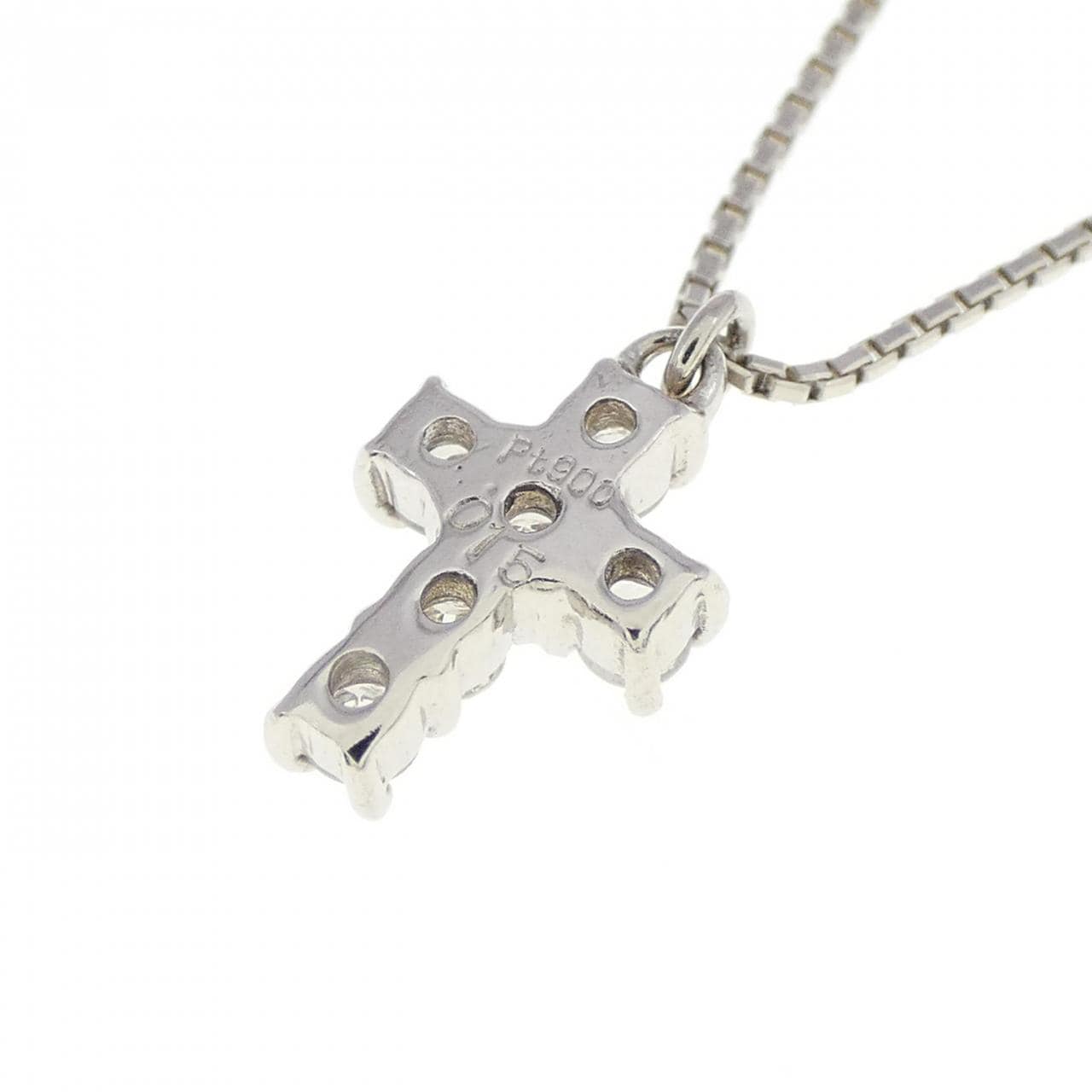 PT Cross Diamond Necklace 0.15CT