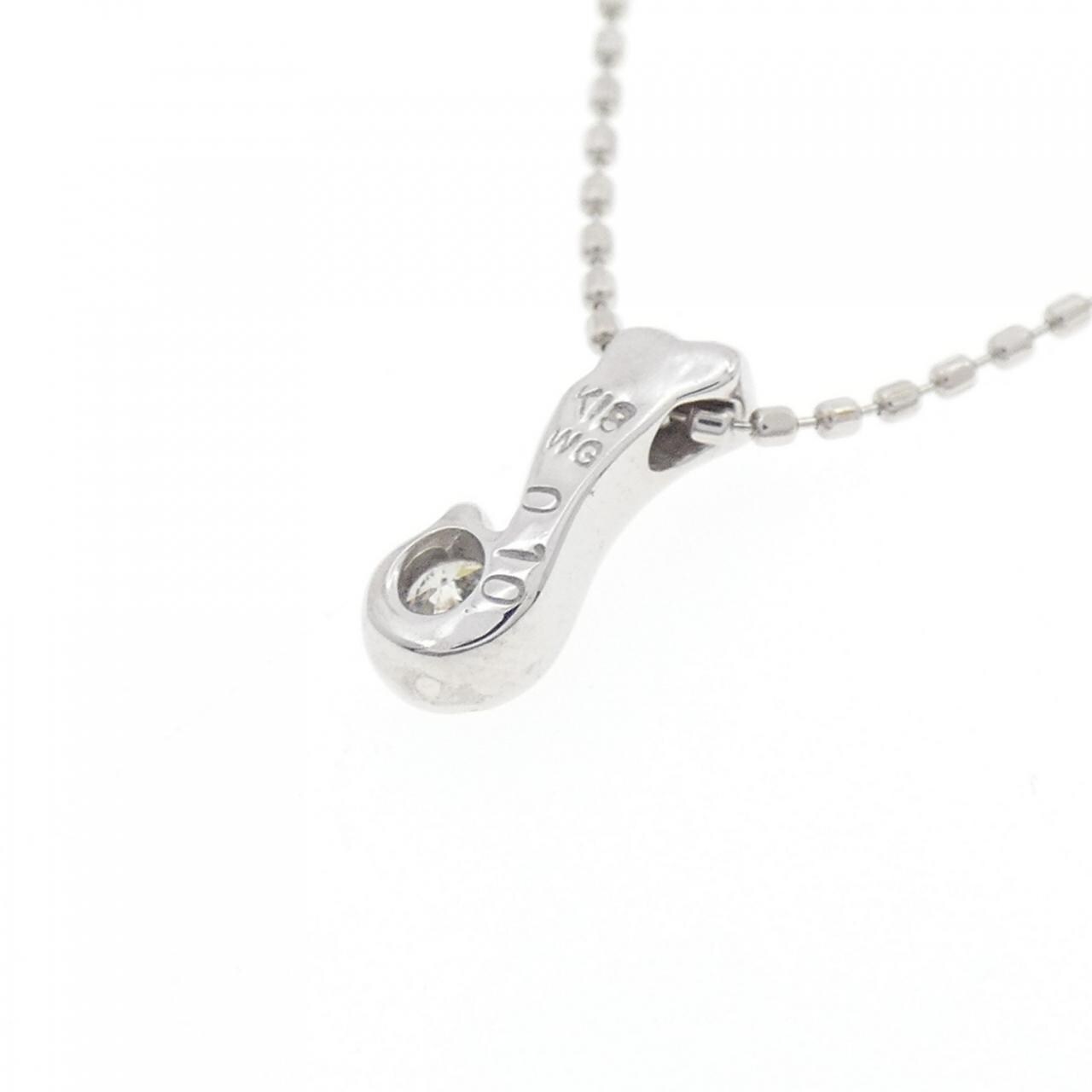 K18WG ダイヤモンド ネックレス 0.10CT