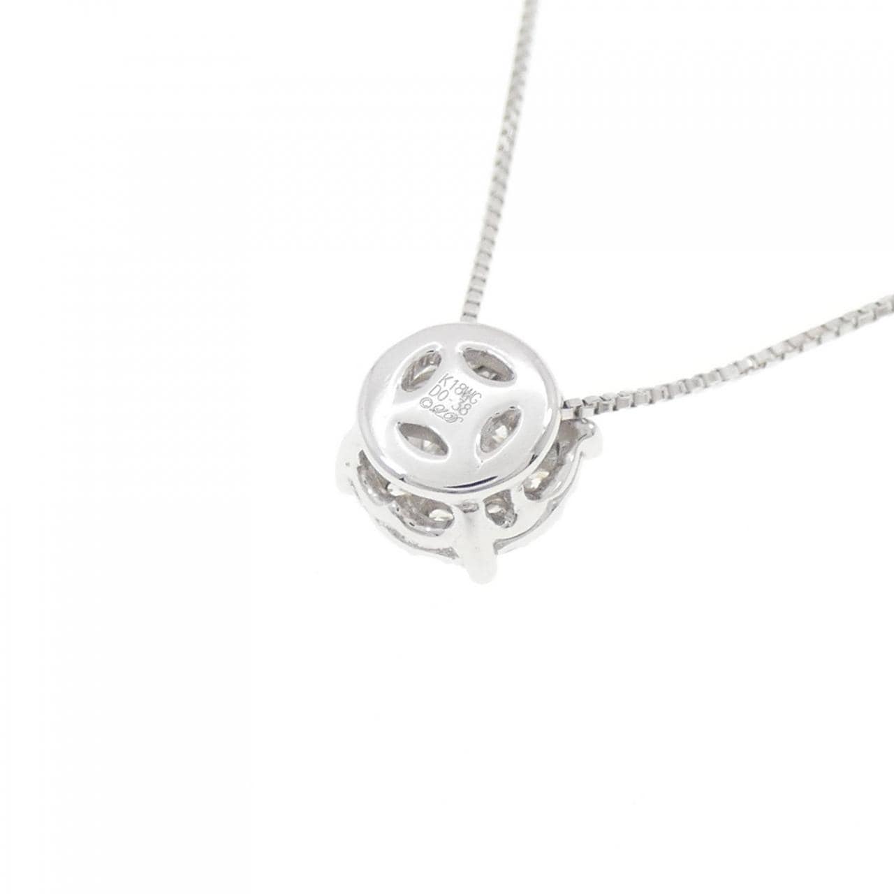 K18WG ダイヤモンド ネックレス 0.38CT