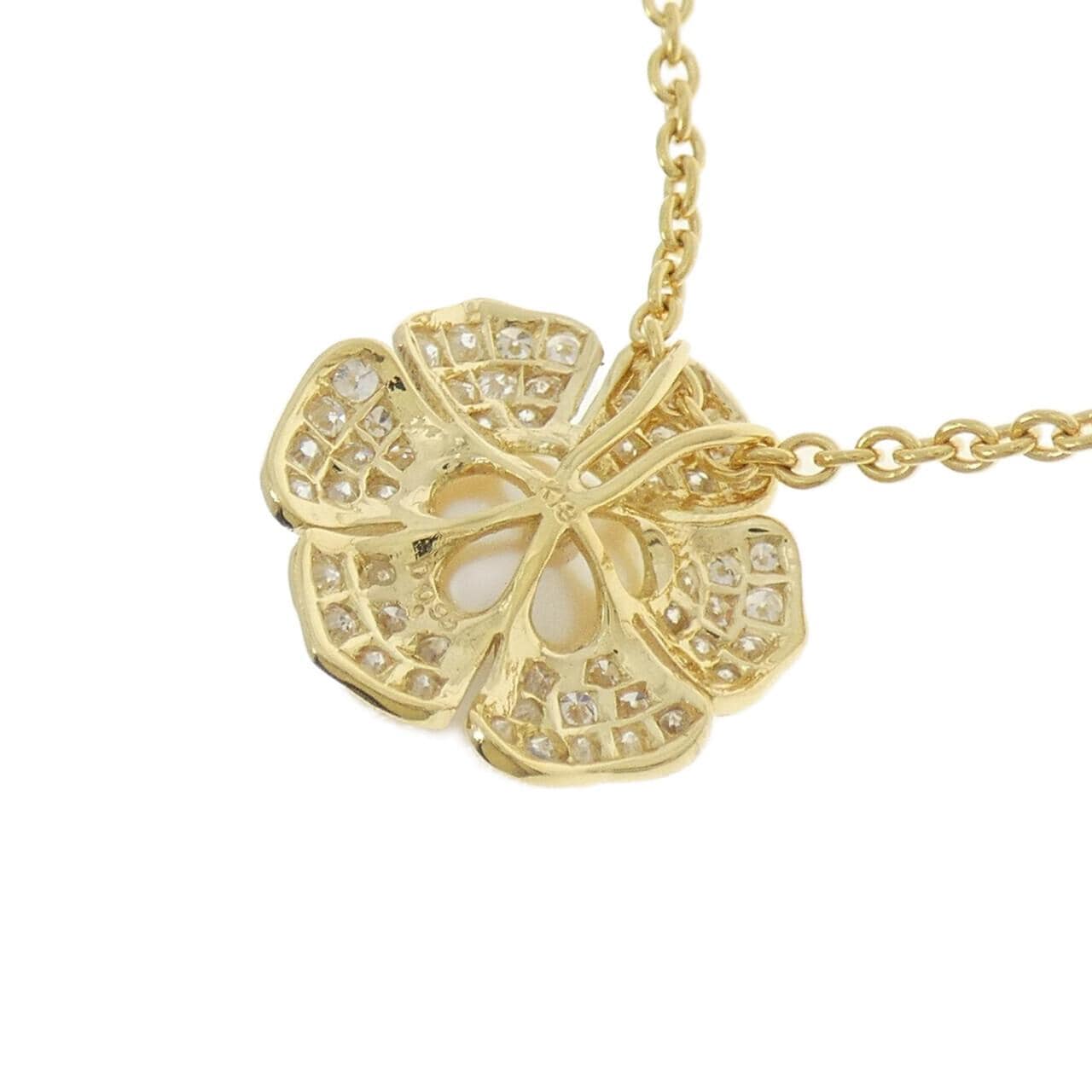 K18YG/750YG 白蝶パール ネックレス