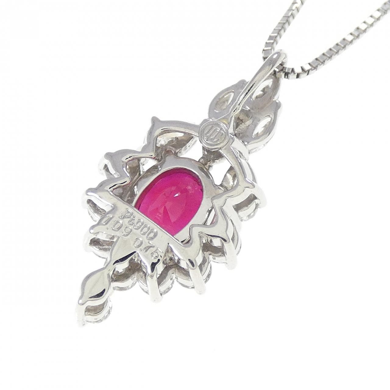 PT900/PT850 ルビー ネックレス 1.09CT ビルマ産