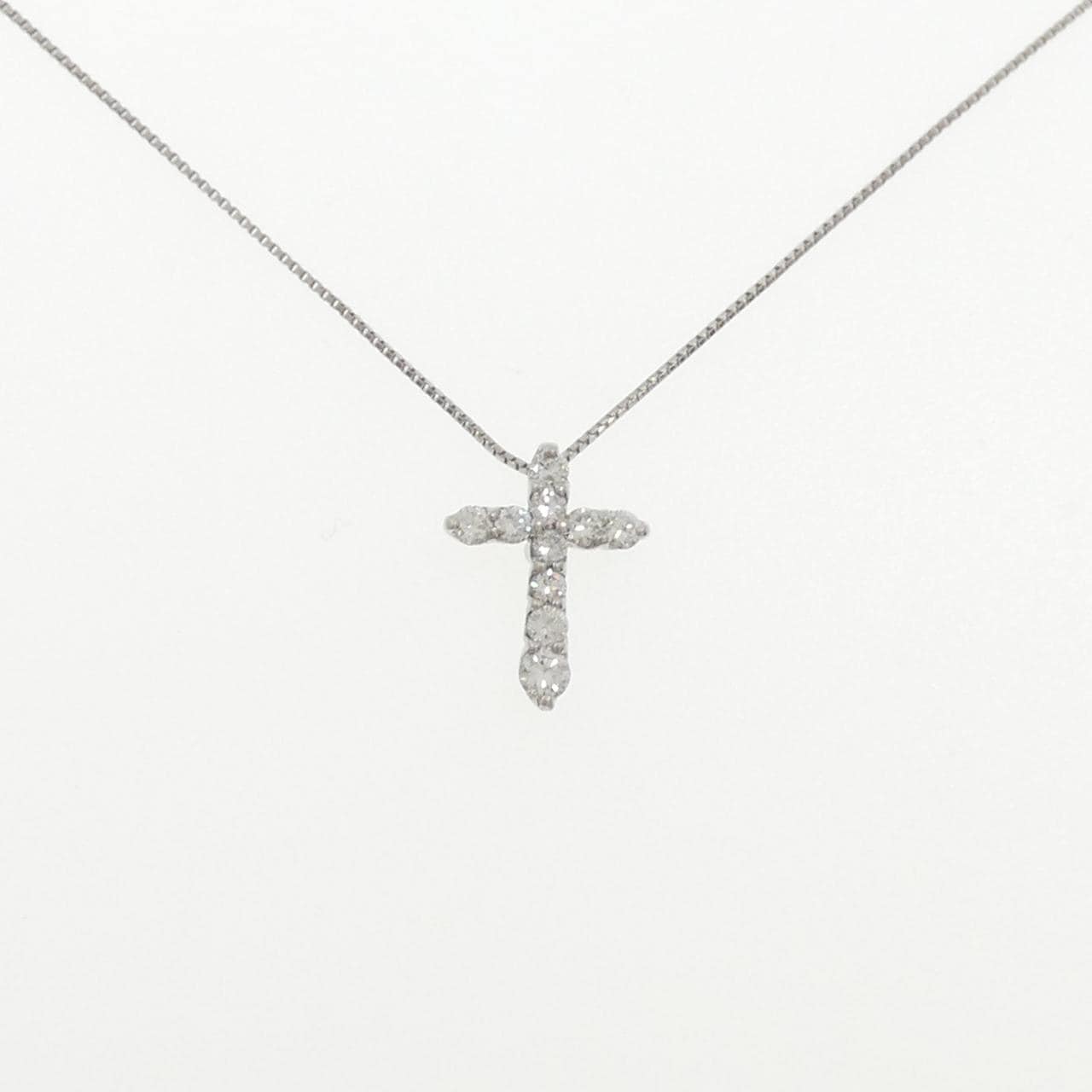 PT900/PT850 クロス ダイヤモンド ネックレス 0.53CT