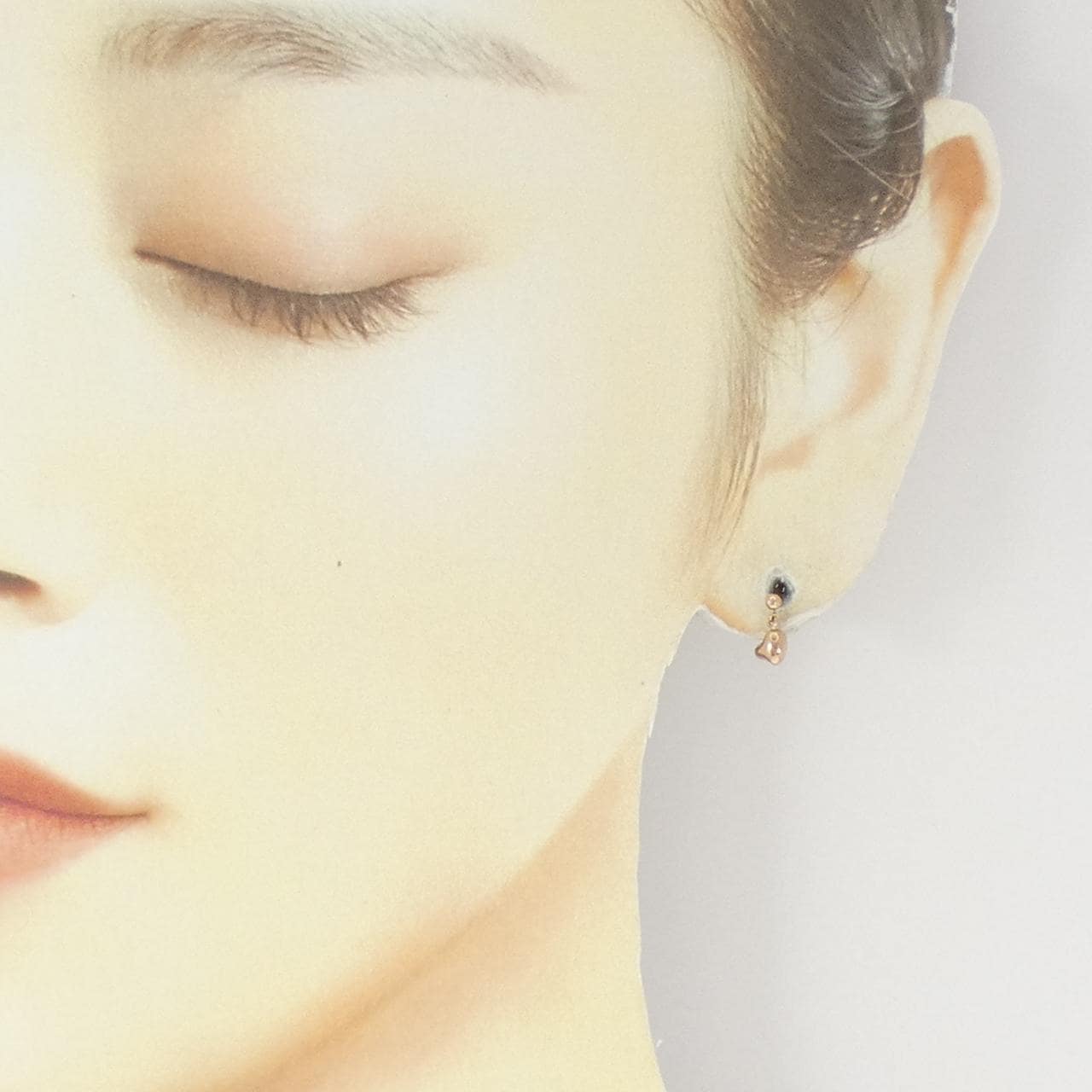 K18PG ハート ピアス