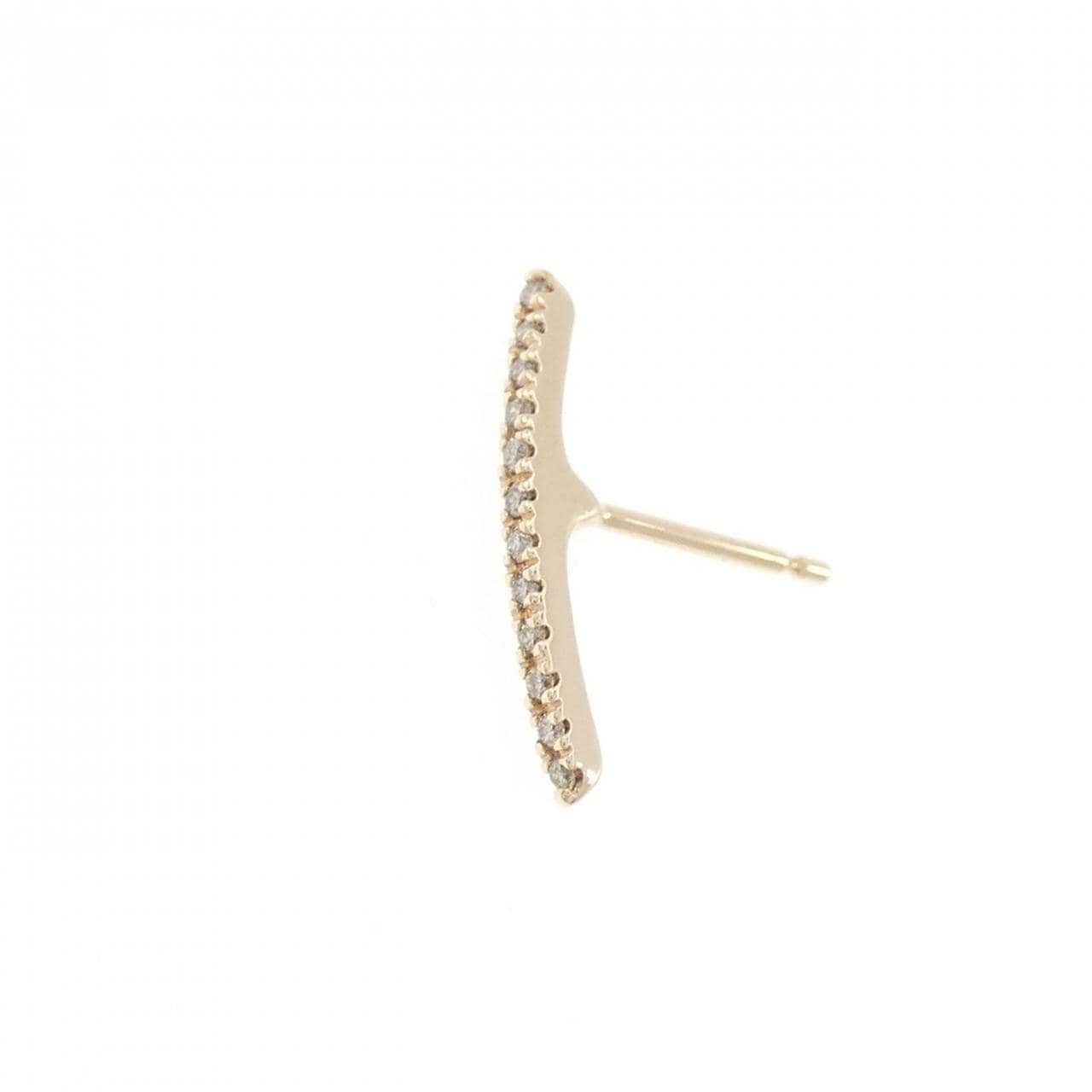 ヒロタカ ゴサマー ショートバー ピアス 0.06CT 片耳