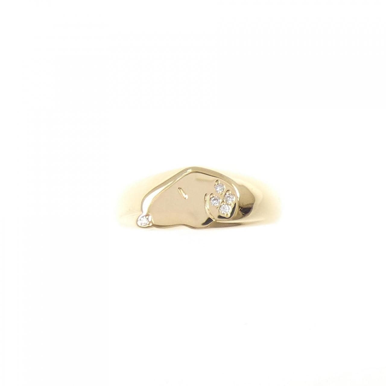 K18YG ダイヤモンド リング 0.03CT