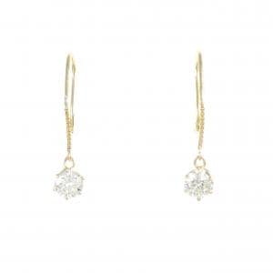 K18YG ダイヤモンド ピアス 0.339CT 0.355CT F-I SI1 VG-GOOD