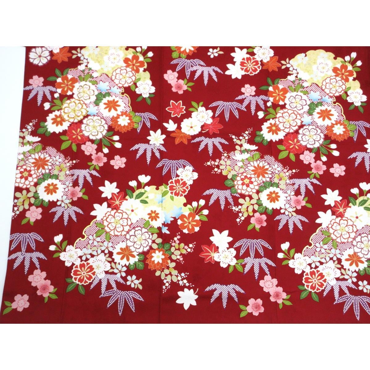 Furisode Yuzen gold painting processing Length S