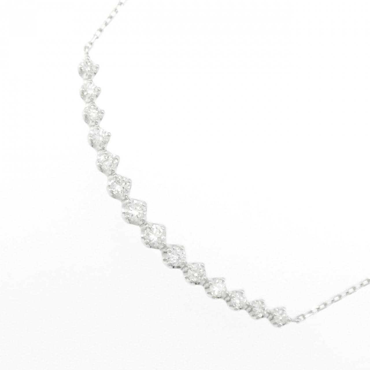 K18WG ダイヤモンド ネックレス 0.50CT