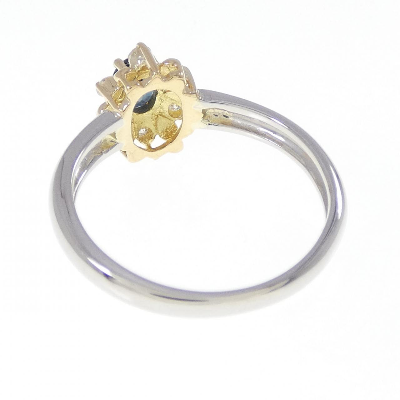 PT900/K18YG サファイヤ リング 0.24CT