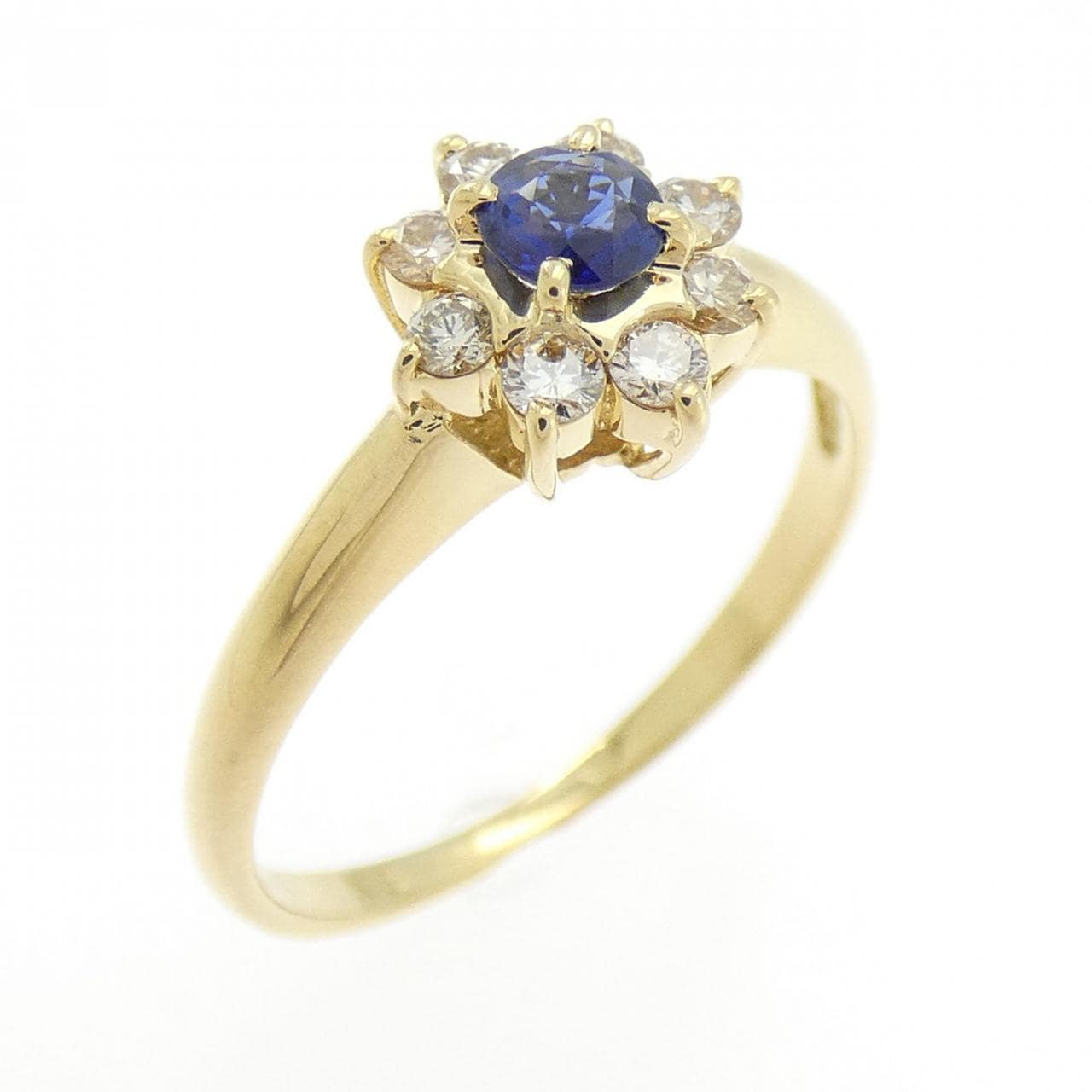 K18YG サファイヤ リング 0.18CT