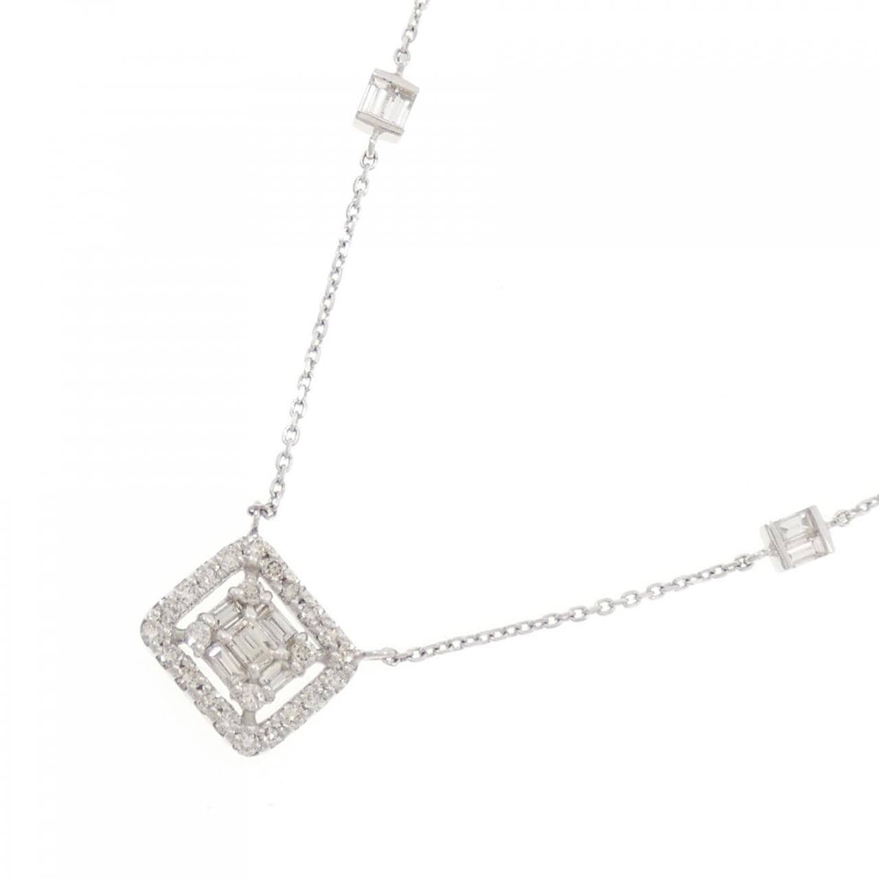 [新品] K18WG鑽石項鍊 0.50CT